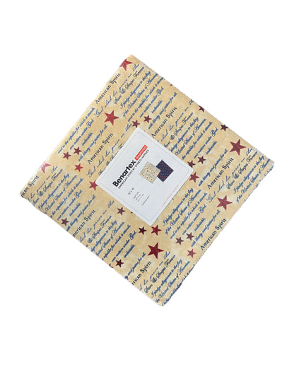 Precut Fabric Layer Cake American Spirit Collection by Cheryl Haynes for Benartex Traditions - 10" Squares