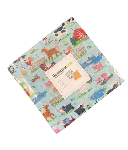 Precut Fabric Layer Cake Barnyard Rules by Kanvas Studio for Benartex - 10" Squares