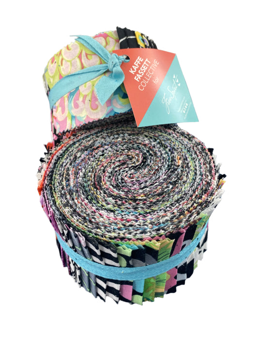 Precut Fabric Jelly Roll - Polaris Collection by Kaffe Fassett for Free Spirit Fabrics - 2 1/2" Strips