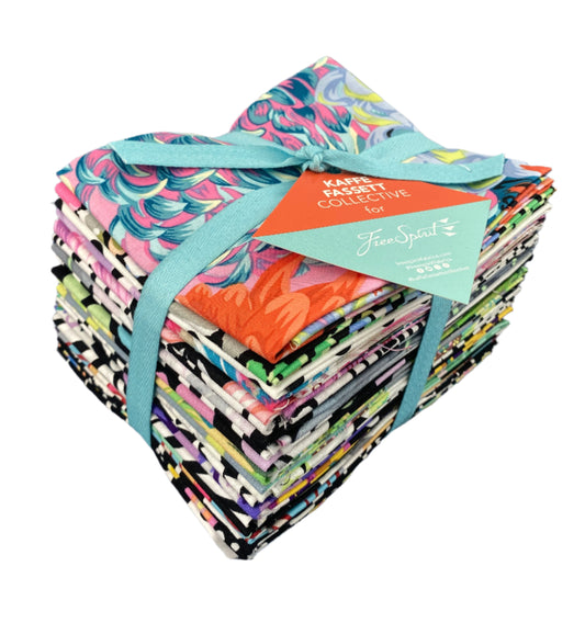 Precut Fabric Fat Quarter Bundle - Polaris Collection by Kaffe Fassett for Free Spirit Fabrics - 20 Fat Quarter