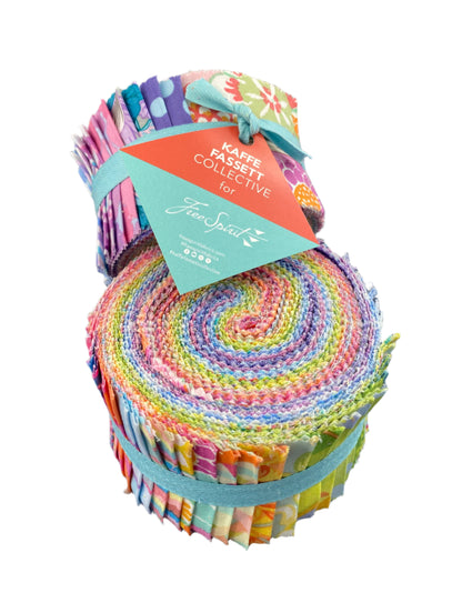Precut Fabric Jelly Roll - Sorbet Collection by Kaffe Fassett for Free Spirit Fabrics - 2 1/2" Strips
