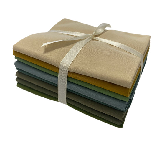 8 Assorted Superior Solids Fabric Fat Quarter Bundle - By Kanvas Studio and Benartex