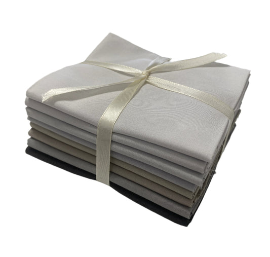 8 Assorted Superior Solids Fabric Fat Quarter Bundle - By Kanvas Studio and Benartex
