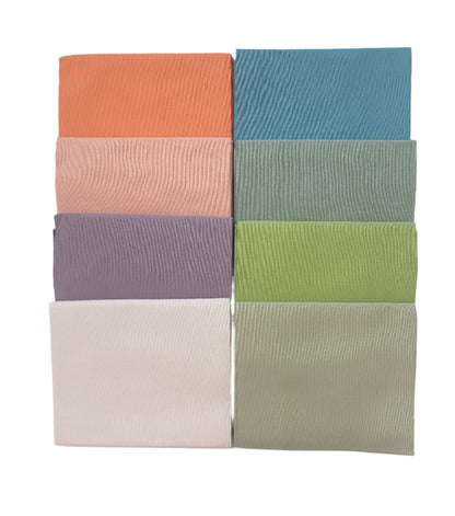 8 Assorted Superior Solids Fabric Fat Quarter Bundle - By Kanvas Studio and Benartex