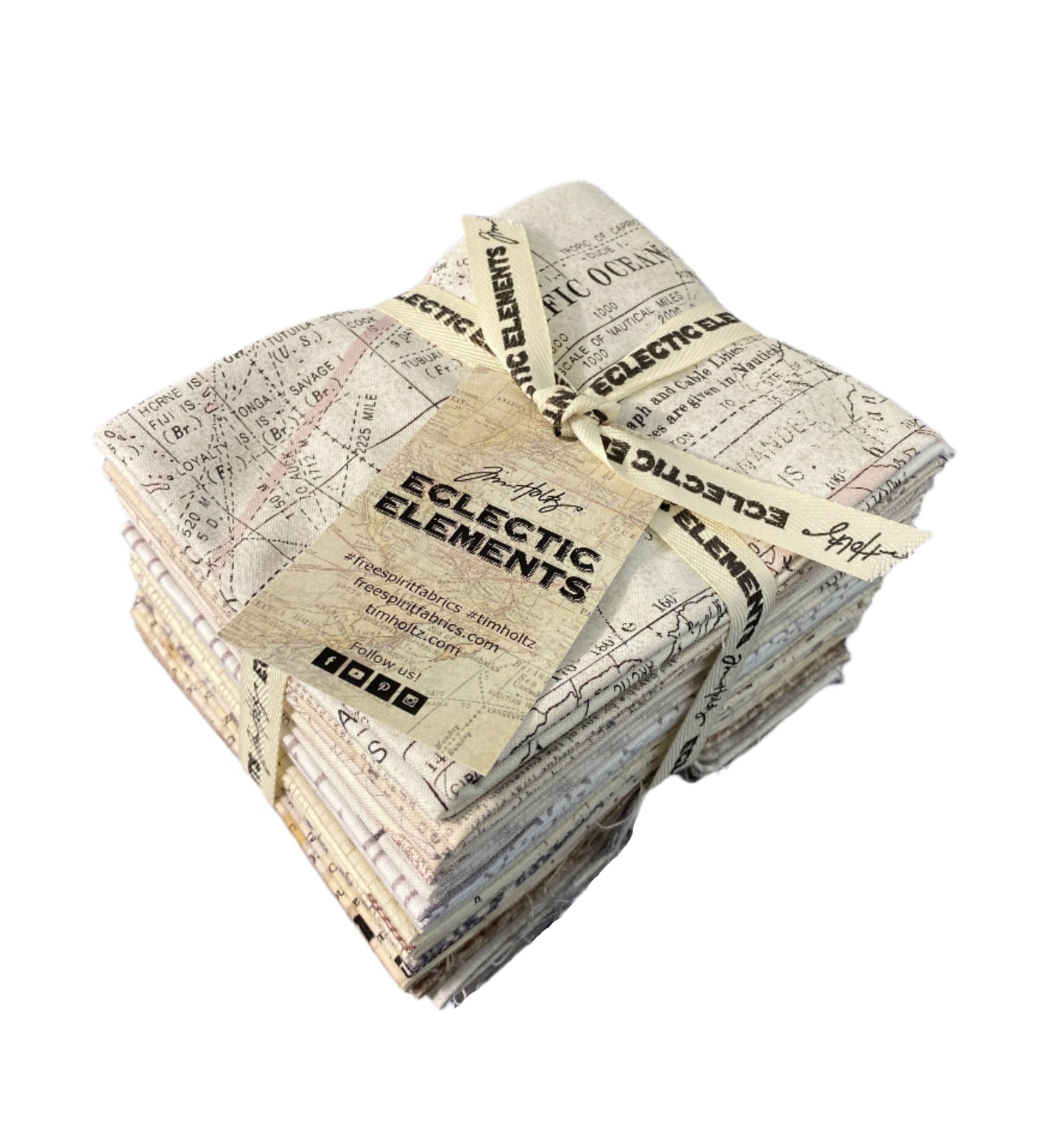 14 Fabric Fat Quarter Bundle - Eclectic Elements Collection by Tim Holtz for Free Spirit Fabrics