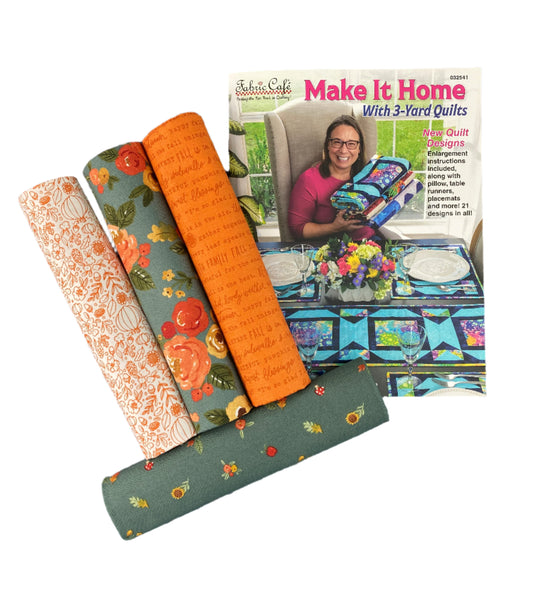Quilt Kit - Make It Home With 3-Yard Quilts Book Plus 4 Yards of Coordinating Fabric
