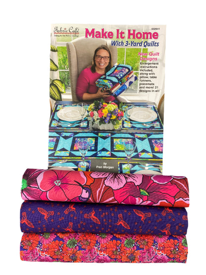Quilt Kit - Make it Home With 3-Yard Quilts Book Plus 3 Yards of Botanica Blast Coordinating Fabric