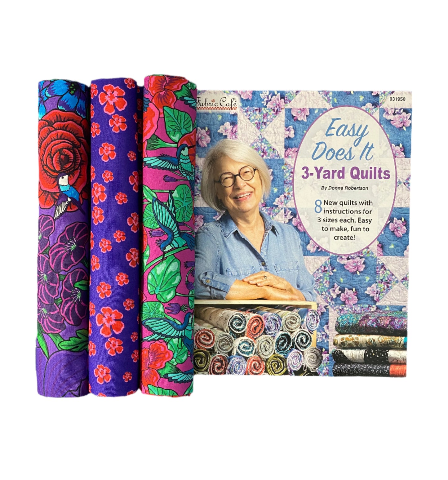 Quilt Kit - Easy Does It 3-Yard Quilts Book Plus 3 Yards of Botanica Blast Coordinating Fabrics