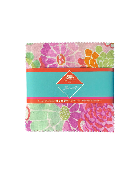 Precut Fabric Charm Pack Sorbet Classics Plus by Kaffe Fassett for Free Spirit Fabrics - 5" Fabric Squares
