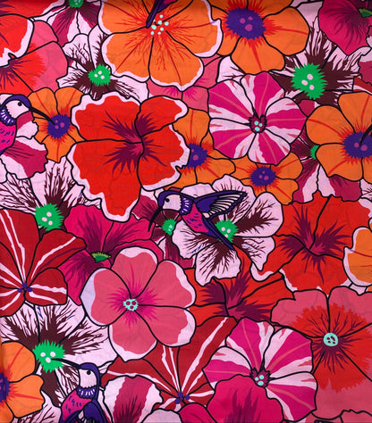 107"/108" Wide Red Large Print Botanic Blast Collection by Sew Yeah Quilting for Riley Blake Designs