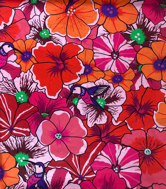 107"/108" Wide Red Large Print Botanic Blast Collection by Sew Yeah Quilting for Riley Blake Designs