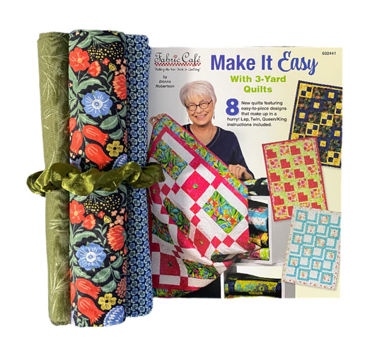 Quilt Kit - Make It Easy With 3-Yard Quilts Book Plus 3 Yards of Coordinating Fabric