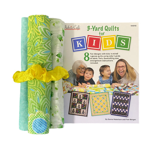 Quilt Kit - 3-Yard Quilts for Kids Book Plus 3 Yards of Coordinating Fabric