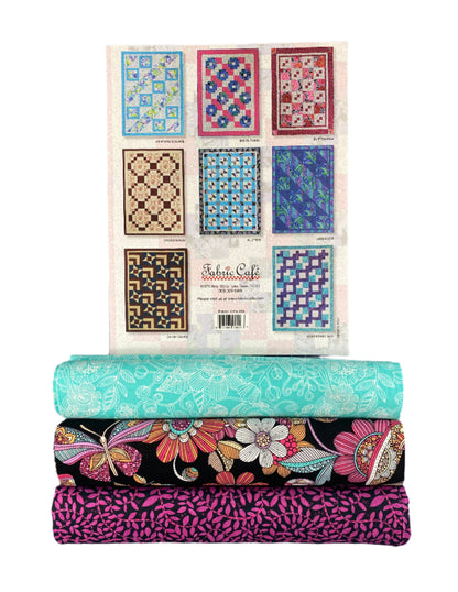 Quilt Kit - Quilts In A Jiffy 3-Yard Quilts Book Plus 3 Yards of Coordinating Fabric