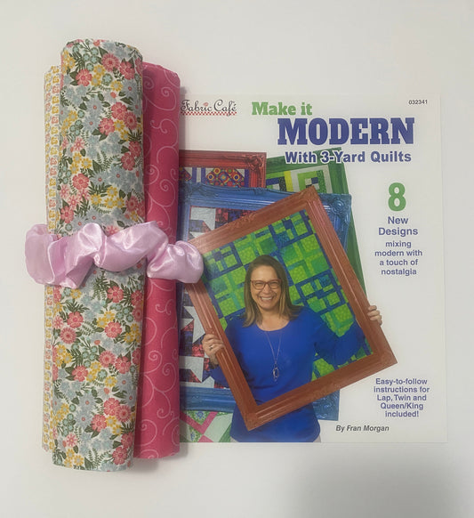 Quilt Kit - Make it Modern With 3-Yard Quilts Book Plus 3 Yards of Coordinating Fabric