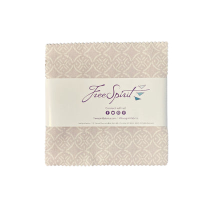 Precut Fabric Charm Pack Complements Basics by Sew Kind of Wonderful for Free Spirit Fabrics - 5" Fabric Squares