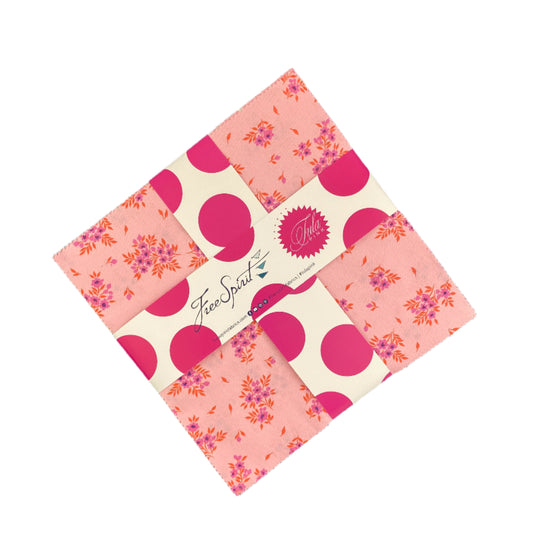 Precut Fabric Layer Cake - True Colors Collection by Tula Pink for Free Spirit Fabrics - 10" Fabric Squares