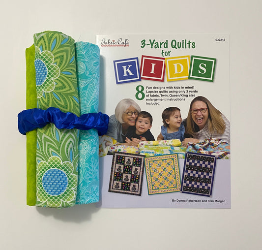 Quilt Kit - 3-Yard Quilts for Kids Book Plus 3 Yards of Coordinating Fabric