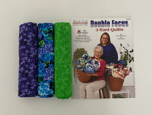 Quilt Kit - Double Focus 3-Yard Quilts Book Plus 3 Yards of Coordinating Fabric