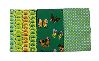 3 Yard Precut Bundle Green Yellow Free Spirit Fabrics - (3) 1 Yard Cuts Great for 3 Yard Quilts
