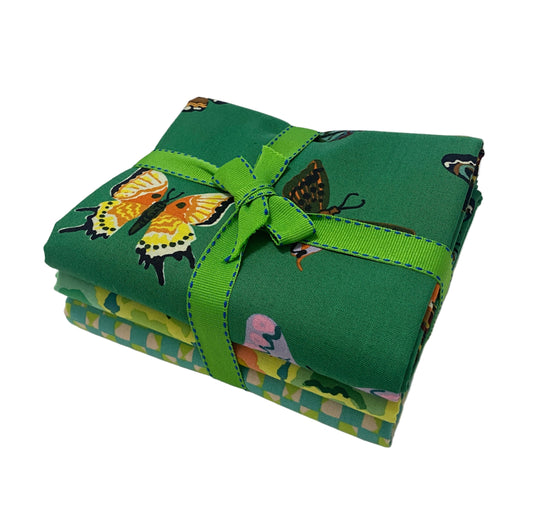 3 Yard Precut Bundle Green Yellow Free Spirit Fabrics - (3) 1 Yard Cuts Great for 3 Yard Quilts