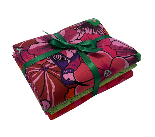 3 Yard Precut Pink Green Riley Blake and Free Spirit Fabrics - (3) 1 Yard Cuts Great for 3 Yard Quilts