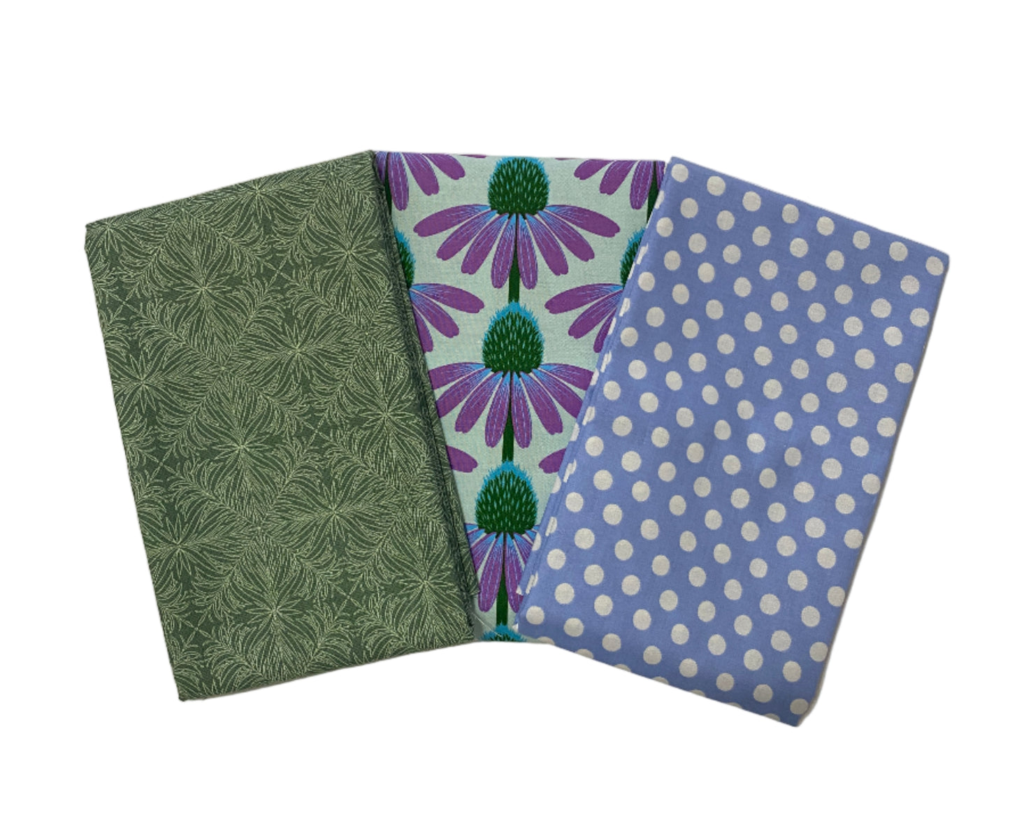 3 Yard Precut Bundle Purple Green Riley Blake and Free Spirit Fabrics - (3) 1 Yard Cuts Great for 3 Yard Quilts