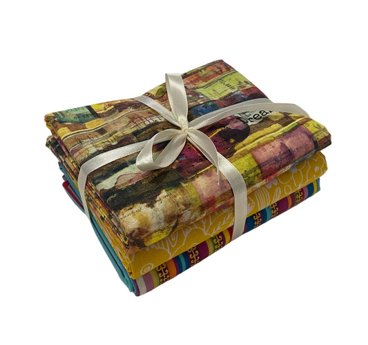 3 Yard Precut Bundle Gold Multi Free Spirit Fabrics - (3) 1 Yard Cuts Great for 3 Yard Quilts