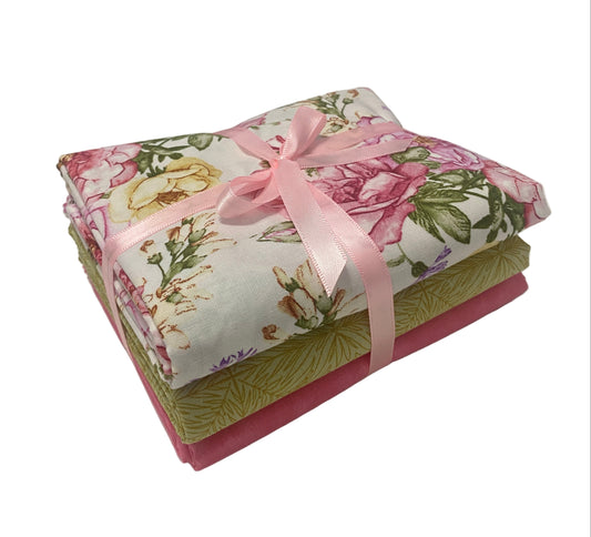 3 Yard Precut Bundle Pink Gold Riley Blake Benartex Cloud Nine Fabrics - (3) 1 Yard Cuts Great for 3 Yard Quilts