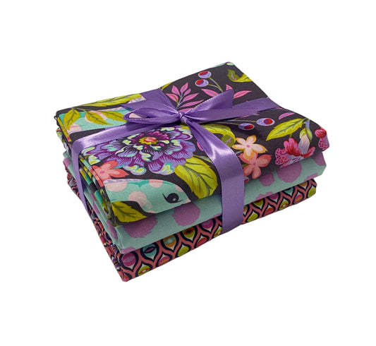 3 Yard Precut Bundle Pink Yellow Free Spirit Fabrics - (3) 1 Yard Cuts Great for 3 Yard Quilts