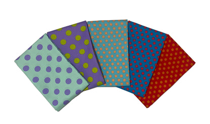 5 Yard Precut Bundle Polka Dots Free Spirit Fabrics - (5) 1 Yard Cuts