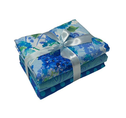 3 Yard Precut Bundle Blue Green Benartex and Free Spirit Fabrics - (3) 1 Yard Cuts Great for 3 Yard Quilts