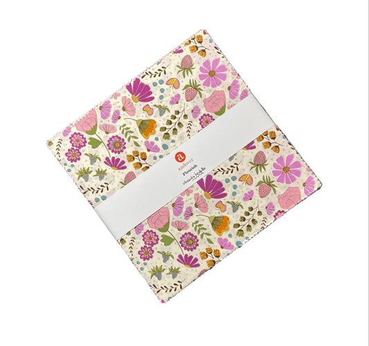 Precut Fabric Layer Cake Flourish Collection by Alexandra Bordallo for Andover Fabrics - 10" Squares