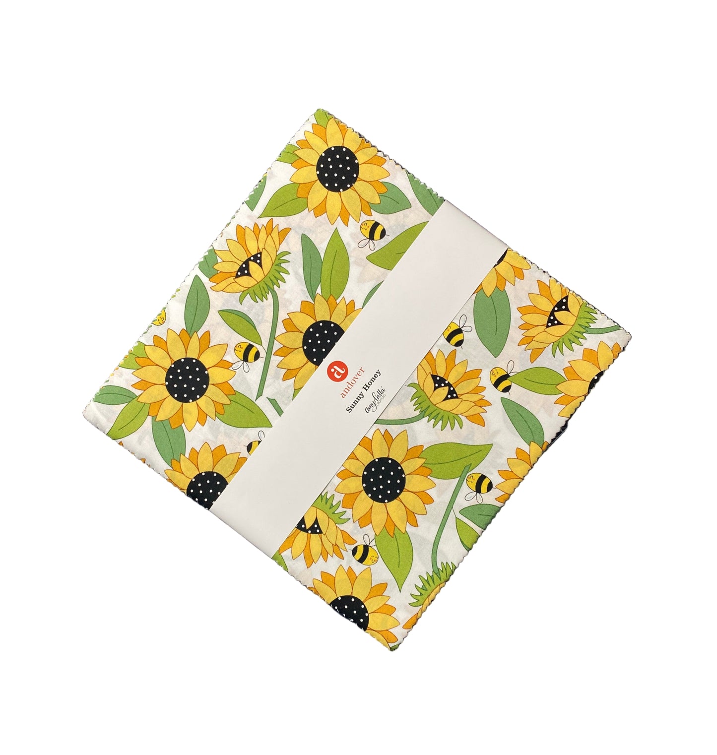 Precut Fabric Layer Cake Sunny Honey Collection by Amy Latta for Andover Fabrics - 10" Squares