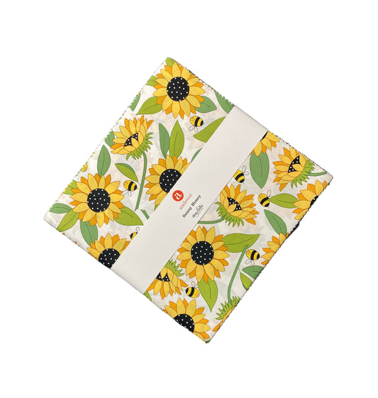 Precut Fabric Layer Cake Sunny Honey Collection by Amy Latta for Andover Fabrics - 10" Squares
