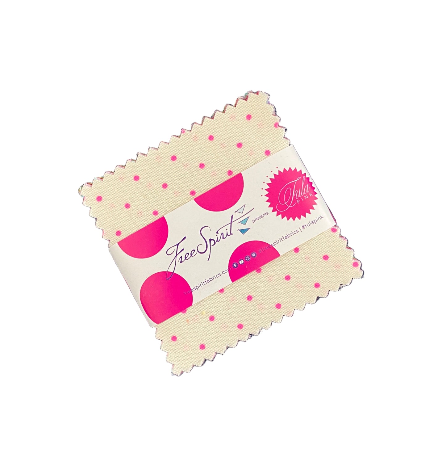 Precut Fabric Mini Charm Pack True Colors Tiny Coordinates by Tula Pink for Free Spirit Fabrics - 2 1/2" Fabric Squares