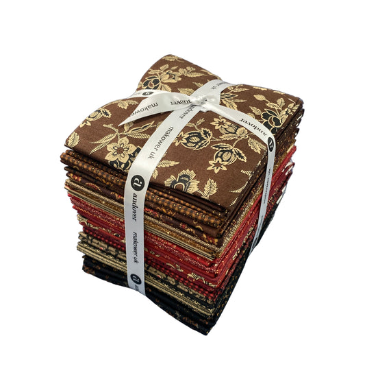 Precut Fabric Fat Quarter Bundle Bridgeport Collection by Jo Morton for Andover Fabrics - 28 Different Fat Quarters