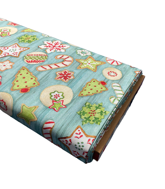 Holiday Icing Cookies Quilting Fabric – Keepsake Calico | 100% Cotton Fabric