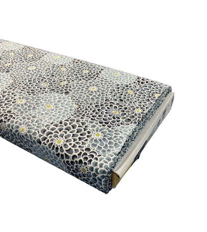 Packed Dahlia Gray Quilting Fabric – Keepsake Calico | 100% Cotton Fabric