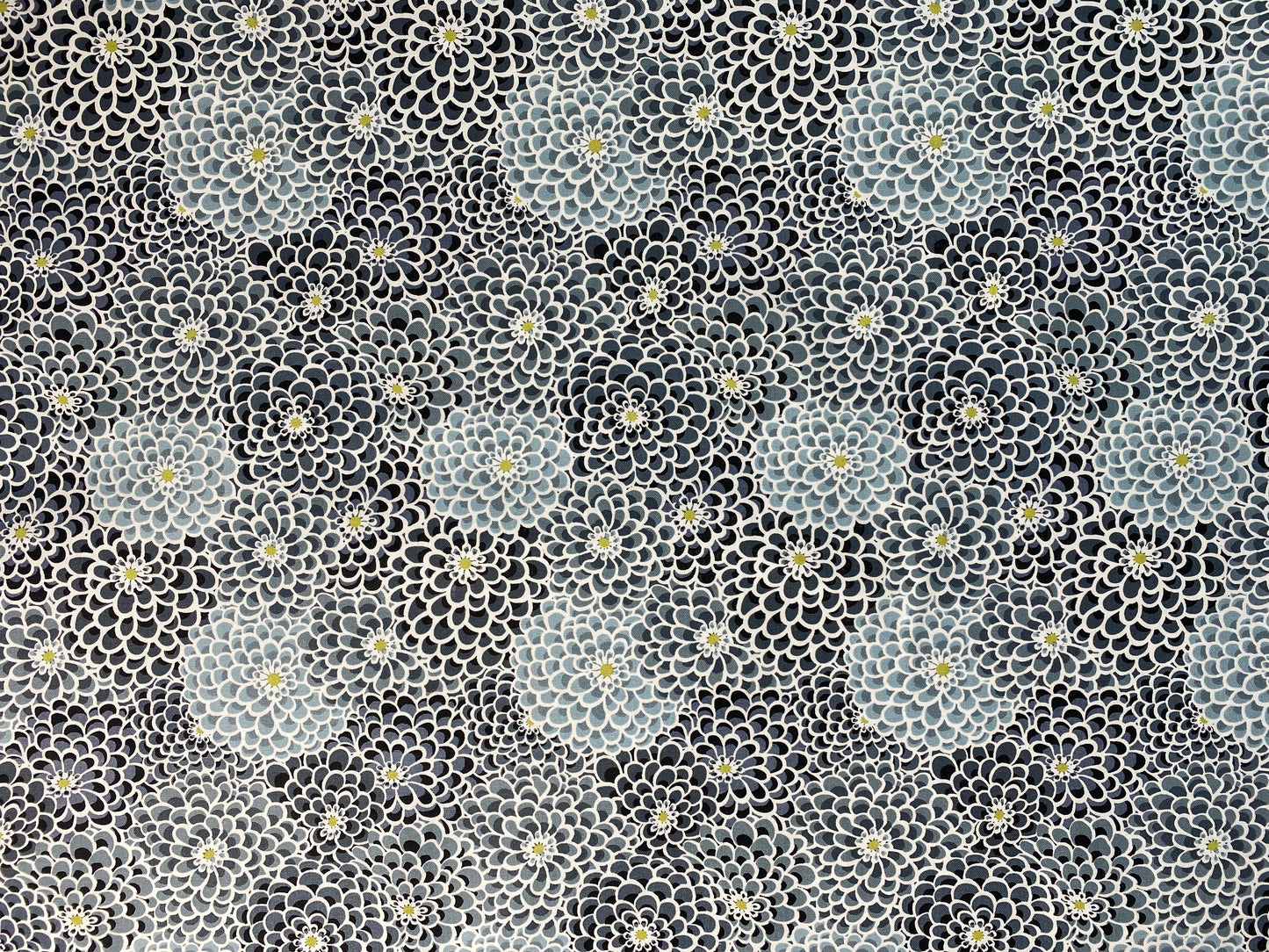 Packed Dahlia Gray Quilting Fabric – Keepsake Calico | 100% Cotton Fabric