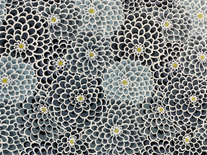 Packed Dahlia Gray Quilting Fabric – Keepsake Calico | 100% Cotton Fabric