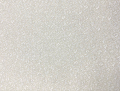 Ecru Quilting Fabric - Floral Vine Circle Background Fabric - Sold by the Yard