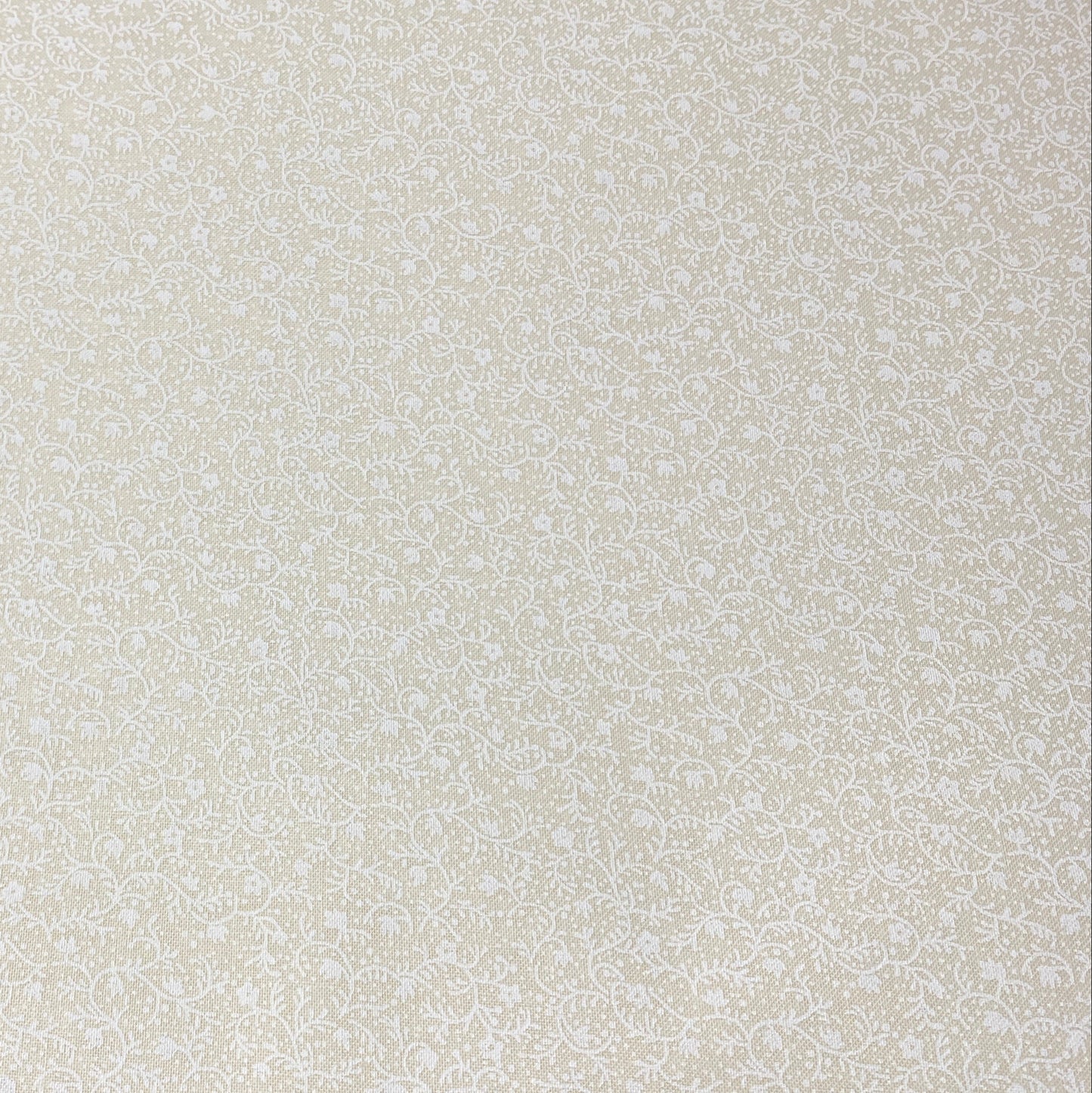 Ecru Quilting Fabric - Tiny Flowers and Vines Background Fabric - Sold by the Yard