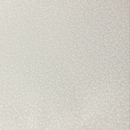 Ecru Quilting Fabric - Tiny Flowers and Vines Background Fabric - Sold by the Yard