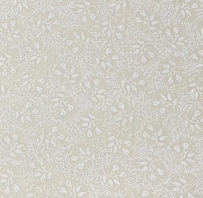 Ecru Quilting Fabric - Small Floral Circle Background Fabric - Sold by the Yard