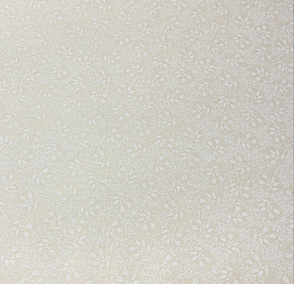 Ecru Quilting Fabric - Small Floral Circle Background Fabric - Sold by the Yard