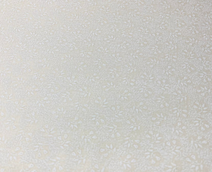 Ecru Quilting Fabric - Small Floral Circle Background Fabric - Sold by the Yard