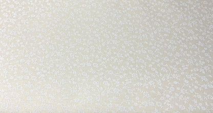 Ecru Quilting Fabric - Small Flower and Vine Background Fabric - Sold by the Yard