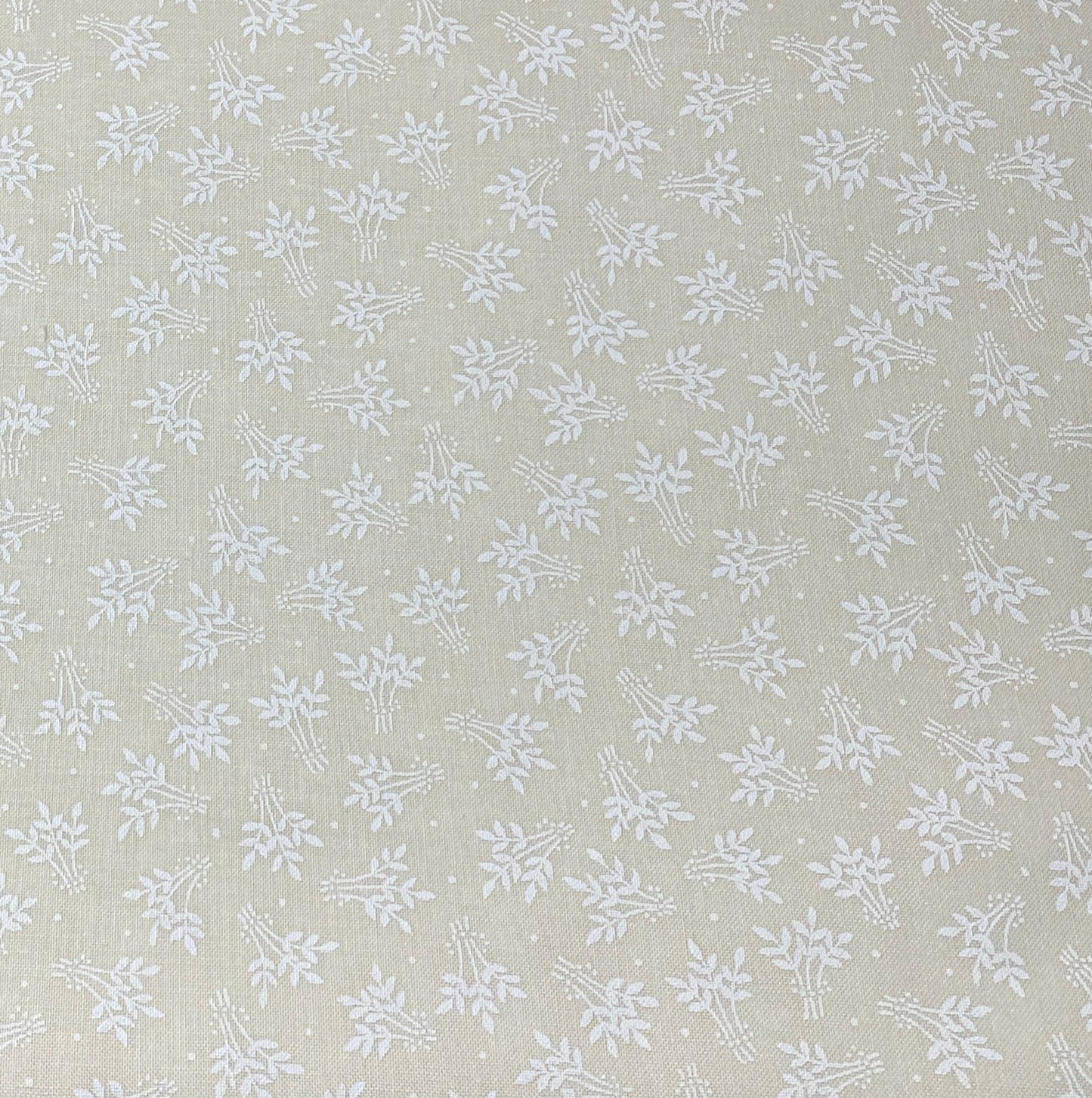 Ecru Quilting Fabric - Sprigs Background Fabric - Sold by the Yard