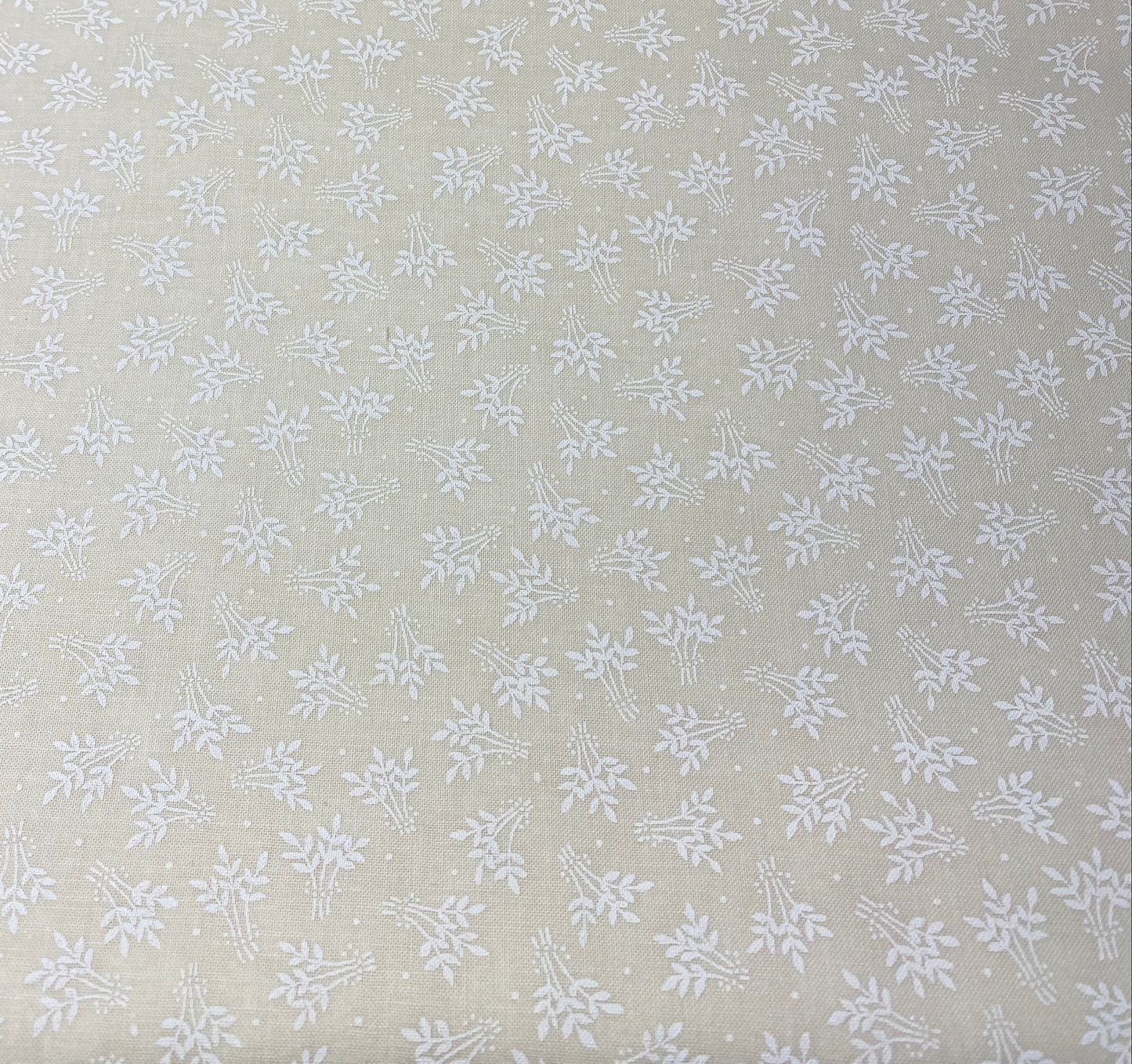 Ecru Quilting Fabric - Sprigs Background Fabric - Sold by the Yard